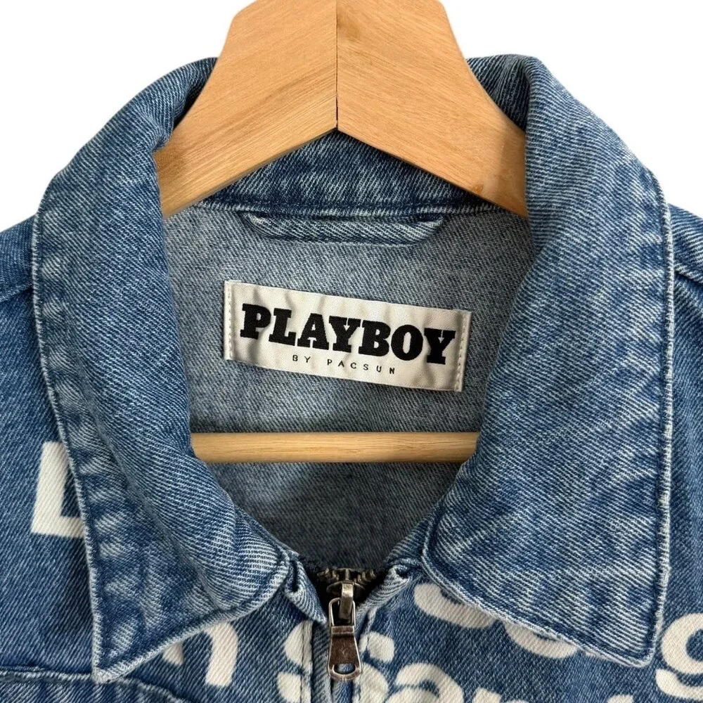 Playboy Pacsun Love Songs Saratoga‎ Festival 22 Denim Harrington Work Jacket S